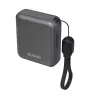 Dudao K22+ Ultra-Compact Power Bank 10000mAh 22.5W USB-C su dirželiu / laidu - Pilka