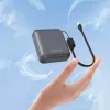 Dudao K22+ Ultra-Compact Power Bank 10000mAh 22.5W USB-C su dirželiu / laidu - Pilka