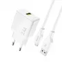 DUDAO A23LEU Adapter 12W 1xUSB-A (1m USB-A to Lightning Cable Included) White