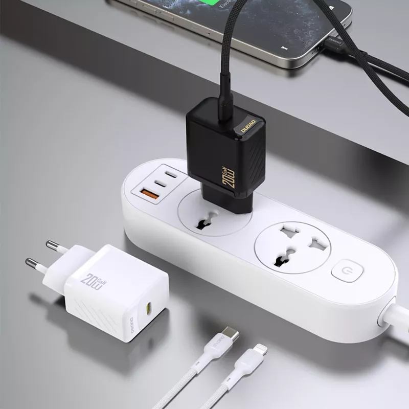Dudao A26EU GaN 20W USB-C įkroviklis, juodas