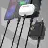 Dudao A28C 45W GaN Wall Charger su USB-C laidu - Juoda