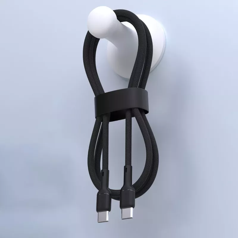 Dudao L9C USB-C į USB-C 1m juodas įkrovimo ir duomenų laidas