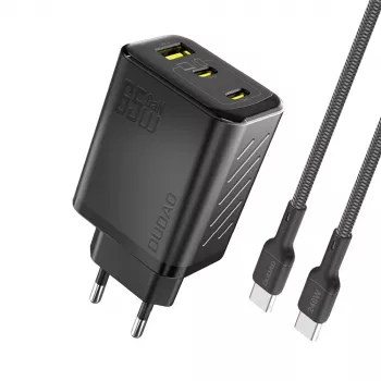 Dudao A29C 65W GaN USB-C įkroviklis su USB-C laidu - Juoda
