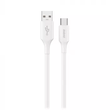 Dudao L2S USB-A į USB-C 30W 1m baltas įkrovimo ir duomenų kabelis