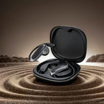 Dudao U17Z Bluetooth 5.3 Open-Ear belaidės ausinės su ausų kabliukais – juodos