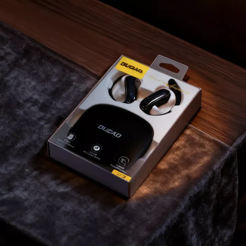 Dudao U17Z Bluetooth 5.3 Open-Ear belaidės ausinės su ausų kabliukais – juodos
