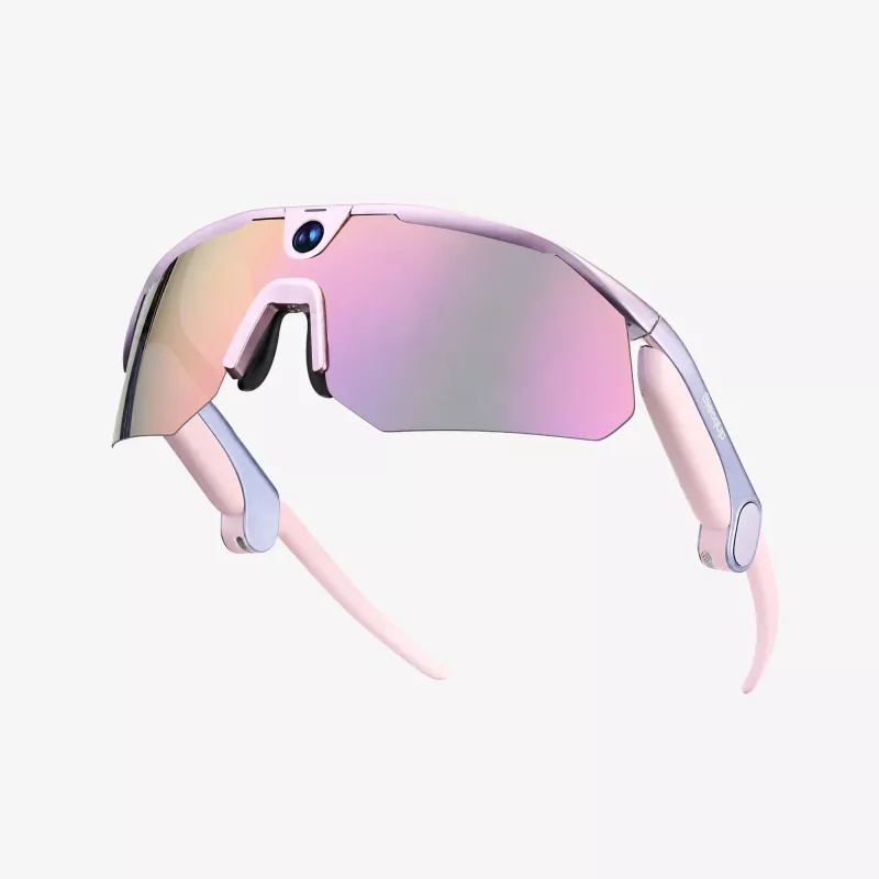 BleeqUp Ranger AI Sports Camera Glasses Pink