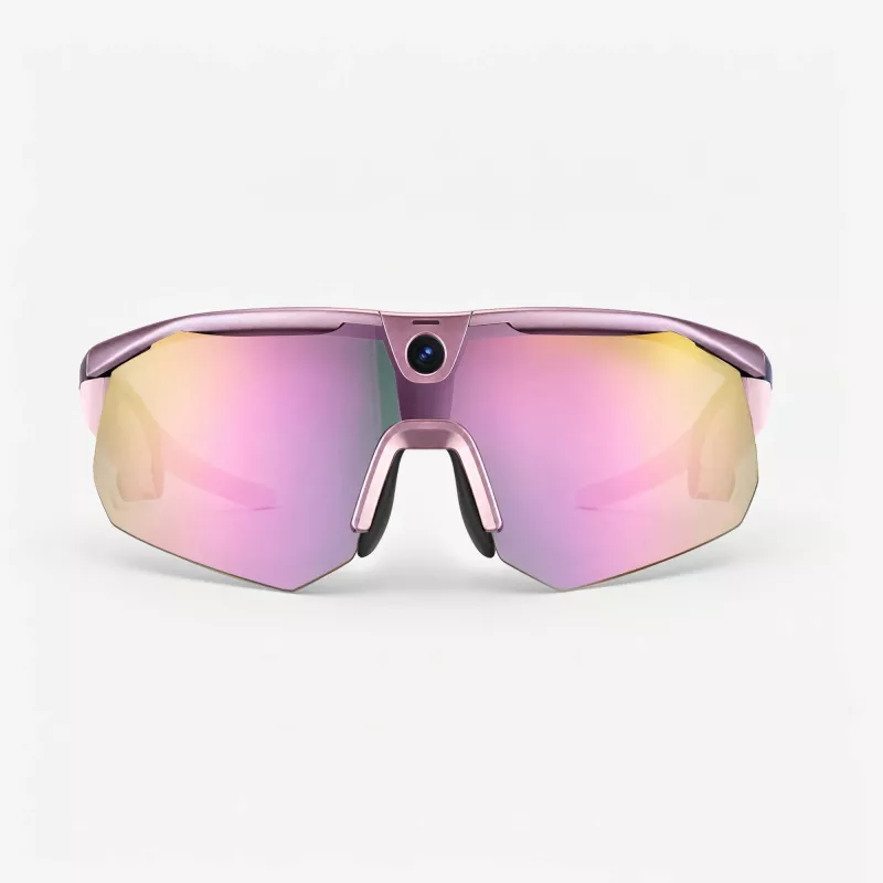 BleeqUp Ranger AI Sports Camera Glasses Pink