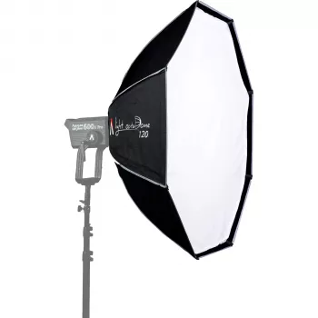 „Amaran Octa Dome 120“ minkštoji dėžė su Bowens laikikliu, 120 cm aštuonkampė, difuzija ir grotelės