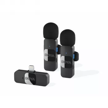 BOYA BY-V2 V2.0 2TX + 1RX belaidė mikrofonų sistema
