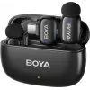 BOYA mini 2-02 belaidė mikrofonų sistema 2.4GHz USB-C – juoda
