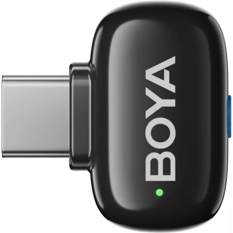 BOYA mini 2-02 belaidė mikrofonų sistema 2.4GHz USB-C – juoda