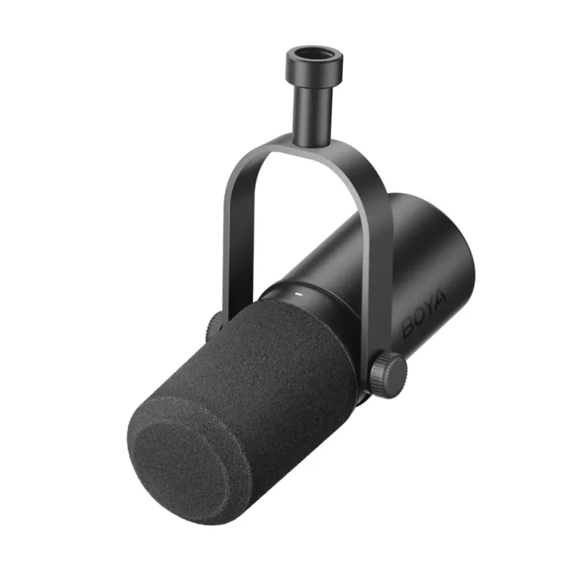 BOYA CastMic P60D Studio Microphone, USB/XLR, Cardioid, Condenser, Black