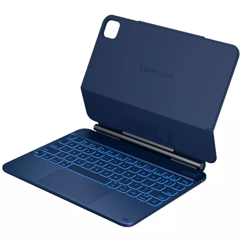 Typecase Edge klaviatūrinis dėklas, skirtas iPad Air 11 M2 2024 / M3 2025 / M4 2026, šviesiai mėlynas