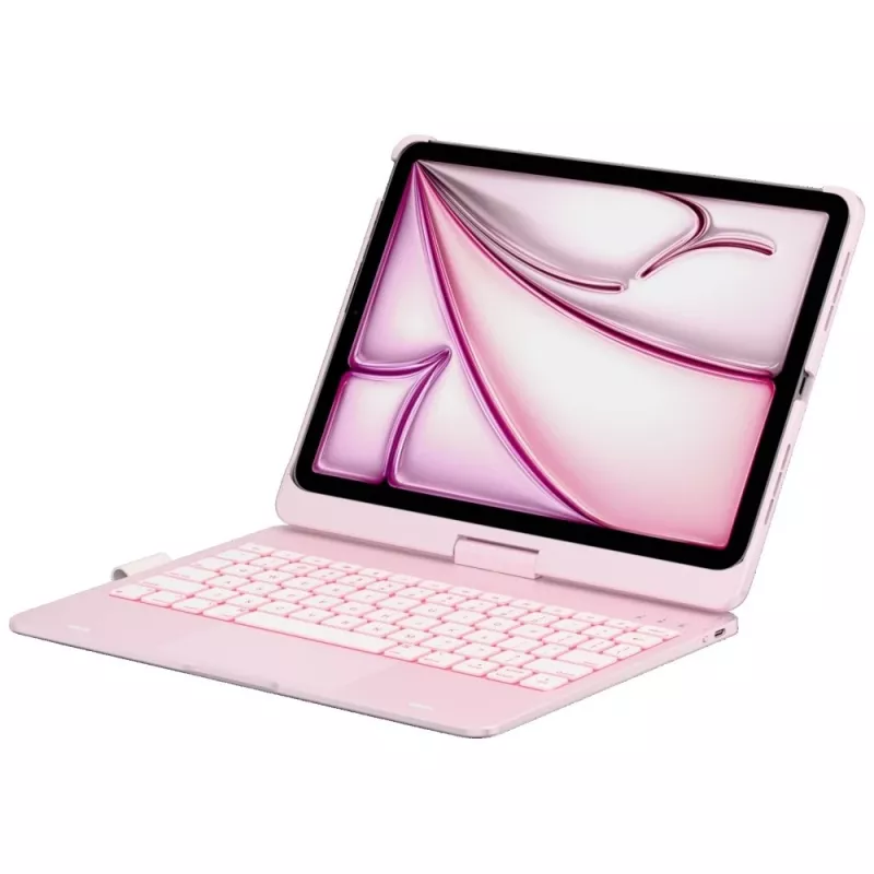 Typecase Flexbook Touch Detachable Keyboard Folio Case, iPad Air 11 M2 2024 / M3 2025 / M4 2026, šviesiai rožinė