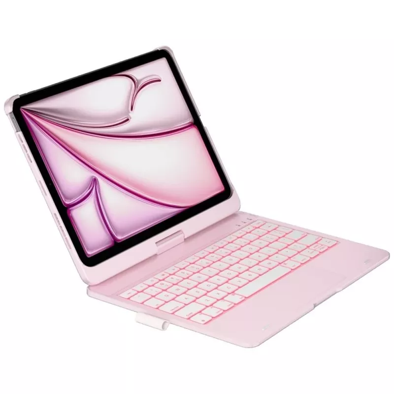 Typecase Flexbook Touch Detachable Keyboard Folio Case, iPad Air 11 M2 2024 / M3 2025 / M4 2026, šviesiai rožinė