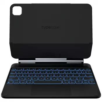 Typecase Edge Keyboard Case, skirta iPad Air 11 M2 2024 / M3 2025 / M4 2026, anglies pluoštas, juoda