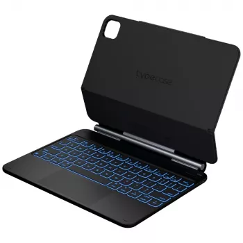 Typecase Edge Keyboard Case, skirta iPad Air 11 M2 2024 / M3 2025 / M4 2026, anglies pluoštas, juoda