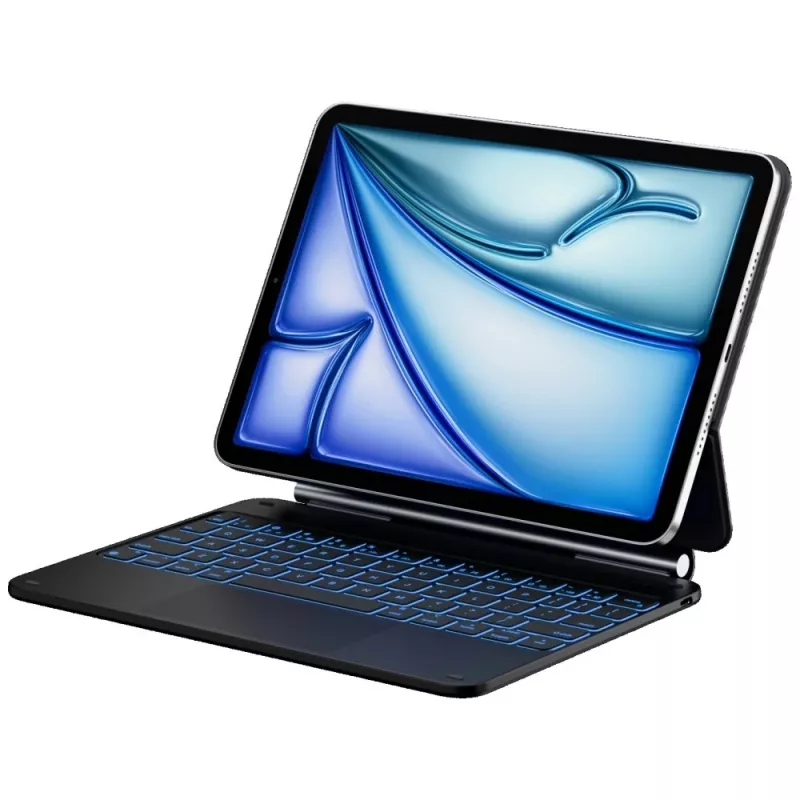 Typecase Edge Keyboard Case, skirta iPad Air 11 M2 2024 / M3 2025 / M4 2026, anglies pluoštas, juoda