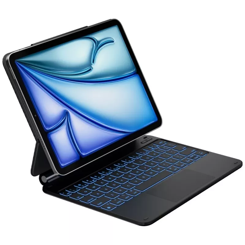 Typecase Edge Keyboard Case, skirta iPad Air 11 M2 2024 / M3 2025 / M4 2026, anglies pluoštas, juoda