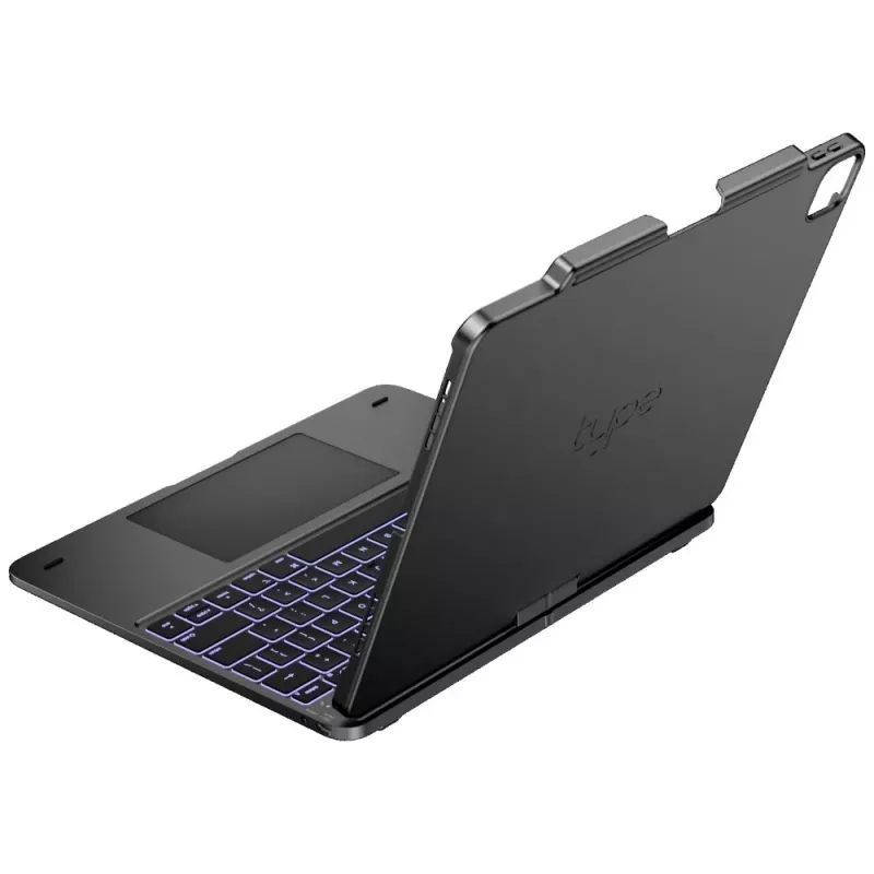 Typecase Flexbook Touch klaviatūros dėklas, skirtas iPad Air 13 M2 2024 / M3 2025 / M4 2026, pilkas