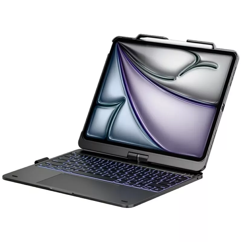 Typecase Flexbook Touch klaviatūros dėklas, skirtas iPad Air 13 M2 2024 / M3 2025 / M4 2026, pilkas