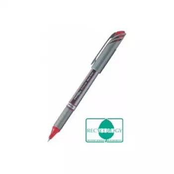 Pentel BL27-BX Liquid Gel rašiklis – sidabrinis – raudonas – 0,7 mm – 0,35 mm – metalinis korpusas – įtraukiamas