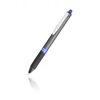 Pentel K497-C užtraukiamas gelinis rašiklis – mėlynas rašalas, 0,5 mm adatinis antgalis, juodas korpusas, 1 vnt.