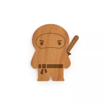 OTOTO Ninja Board pjaustymo lenta ir peilio rinkinys – juoda