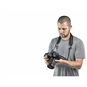 Manfrotto Pro Light Camera Strap PL su greito atjungimo sistema, juoda