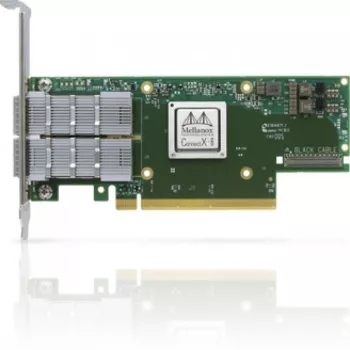 Mellanox NVIDIA ConnectX-6 VPI MCX653106A-HDAT-SP tinklo adapterio kortelė – HDR IB (200 Gb/s) ir 200GbE dviejų prievadų QSFP56 PCIe 4.0 x16 aukštas laikiklis