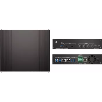Kramer Electronics SWT3-41-U-T 4x1 USB 3.2/2.0 Host PoE-Acceptor Managed Switcher - 10 Gbps - Power over Ethernet