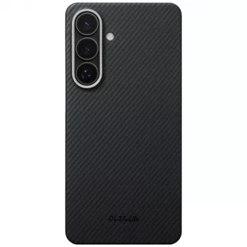 PITAKA Edge Case MagSafe, skirta Samsung Galaxy S26, aramidinis pluoštas, juoda/pilka