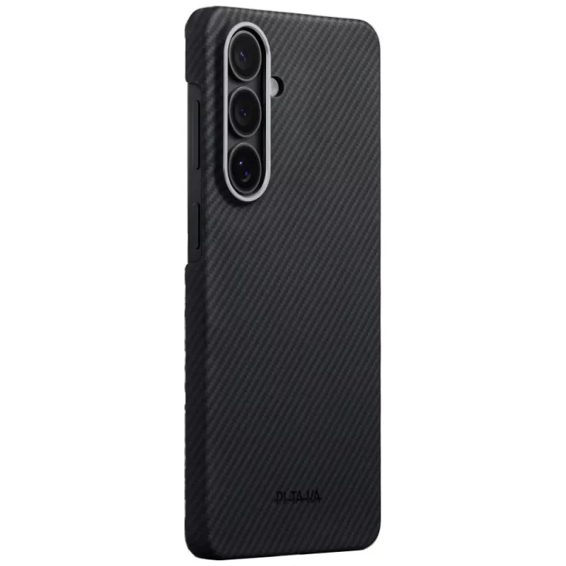 PITAKA Edge Case MagSafe, skirta Samsung Galaxy S26, aramidinis pluoštas, juoda/pilka