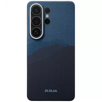 PITAKA Edge Case MagSafe, skirta Samsung Galaxy S26 Ultra – Over the Horizon (juoda/pilka)