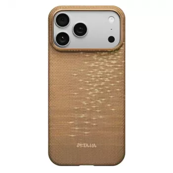 PITAKA Ultra-Slim MagSafe Case for iPhone 17 Pro Max Golden Glint