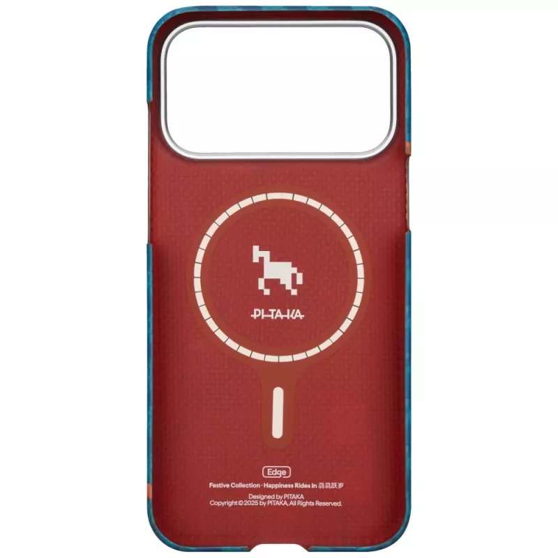PITAKA Happiness Rides Edge Case MagSafe, skirta iPhone 17 Pro Max, indigo
