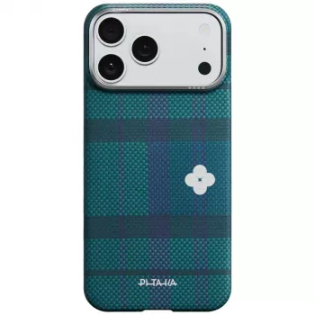 PITAKA Flora in Grid Edge Case for iPhone 17 Pro Max – Forest Dawn