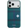 PITAKA Flora in Grid Edge Case for iPhone 17 Pro Max – Forest Dawn