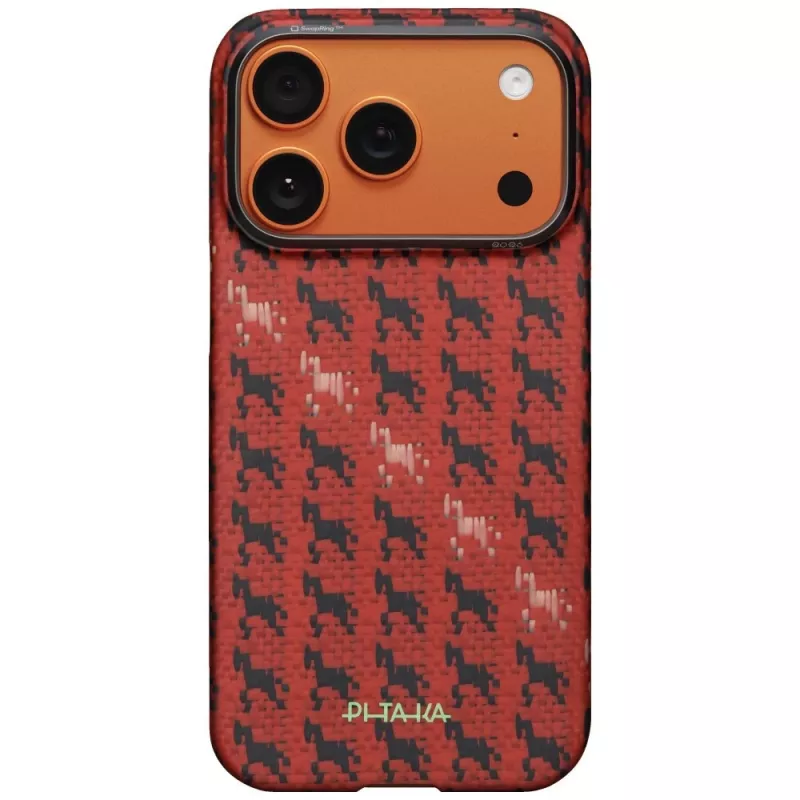 PITAKA Edge Case Happiness Rides In, skirta iPhone 17 Pro Max – Cinnabar Steed