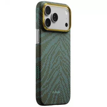 PITAKA Edge Case Breath of Veins, skirta iPhone 17 Pro Max, Dive Green