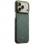 PITAKA Edge Case Breath of Veins, skirta iPhone 17 Pro Max, Dive Green