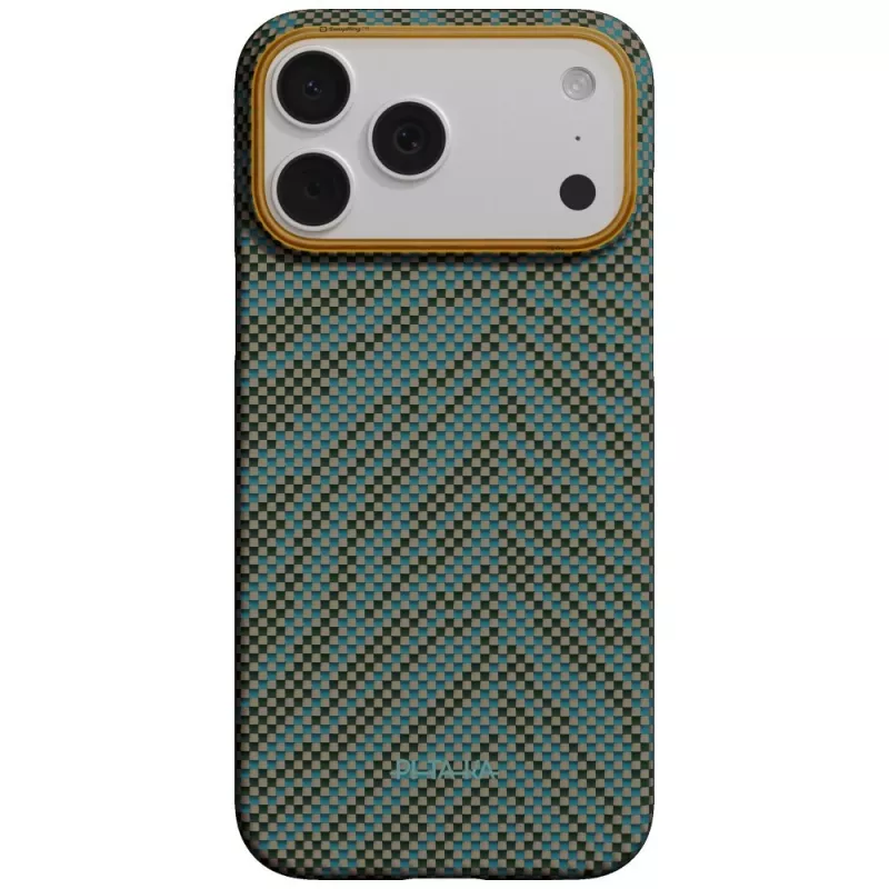 PITAKA Edge Case Breath of Veins, skirta iPhone 17 Pro Max, Dive Green