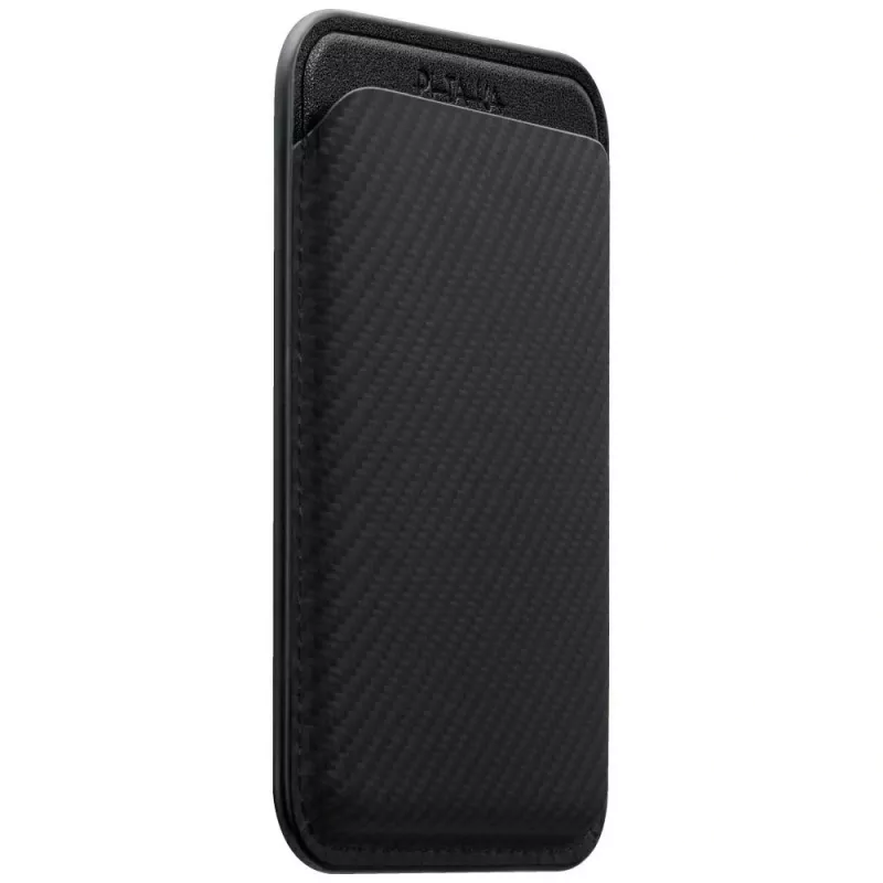 PITAKA Woven Wallet MagSafe Magnetic Wallet for iPhone - Black/Grey