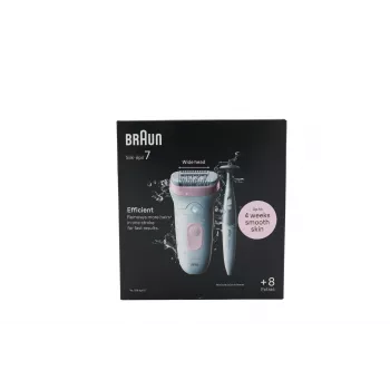 Braun Silk-épil 7 7-210 šlapio ir sauso epiliacijos rinkinys su skustuvu, trimeriu ir įkrovimo stovu