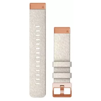 HAMA Garmin Nylon Quick Fit 20 mm Watch Strap Cream Rose Gold for Fenix 5S/5S+/6S/7S 010-13102-09