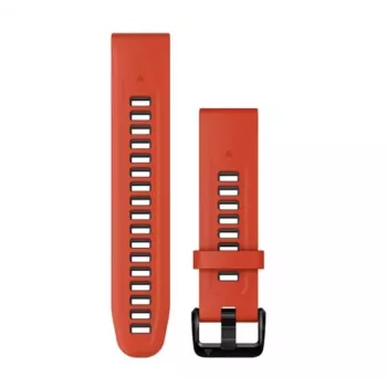 HAMA Garmin Silicone QuickFit 20mm Strap Flame Red/Graphite 010-13279-04