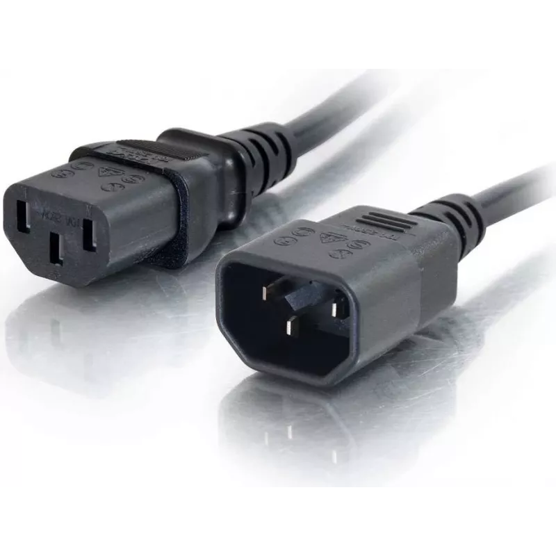 CABLES2GO Power Extension Cord C13 to C14 2m Black