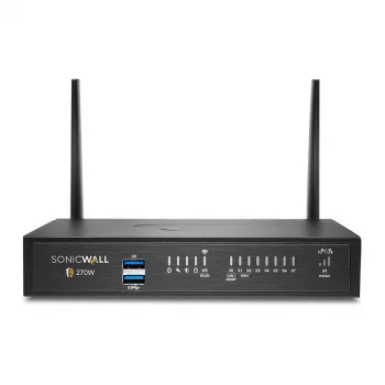 SonicWall TZ Series (Gen 7) TZ270W Security Appliance su 3 metų Advanced Protection Service Suite ir 1 metų Cloud Secure Edge SIA-Basic (10 vartotojų) bei 1 metų SPA-Advanced (3 vartotojai) - 1G