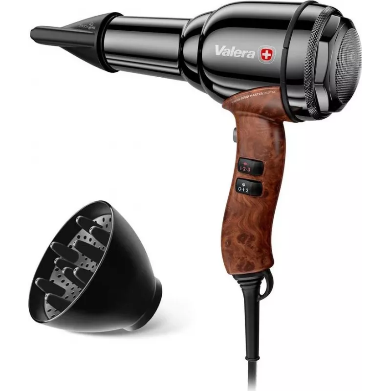 VALERA Swiss Steelmaster D Professional Hair Dryer 2000W Black Chrome